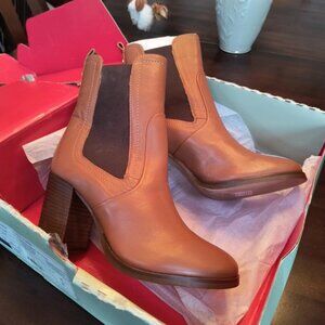 TED BAKER London Daphina Women's Boots Tan Leather Heeled Ankle Size 6